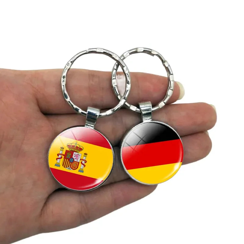 Western Europe Countries Flag Keychain United Kingdom France Ireland Luxembourg Monaco Belgium Netherlands Flag Key Chain Gifts