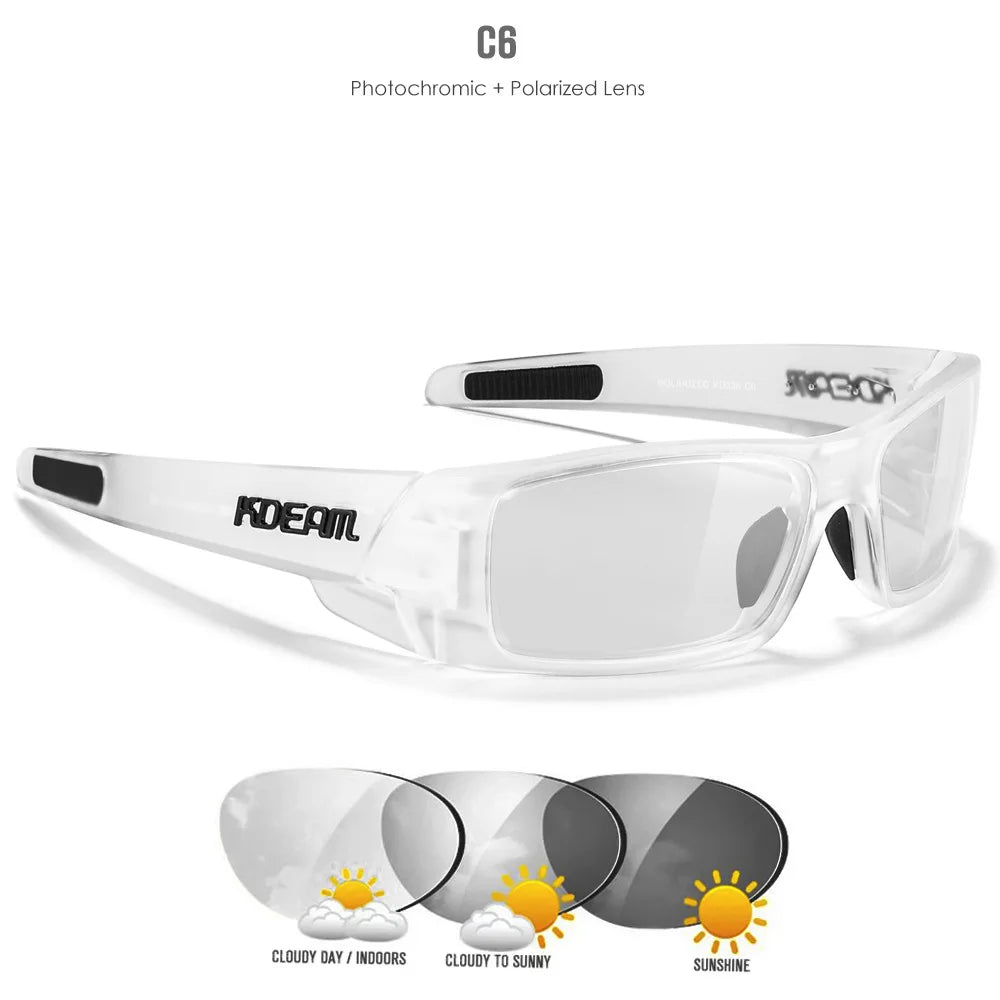 KDEAM Polarisierte Sonnenbrille für Damen und Herren, Autofahrerbrille, rechteckige Sonnenbrille für Herren, vielseitiger Augenschutz, UV400-Schutz