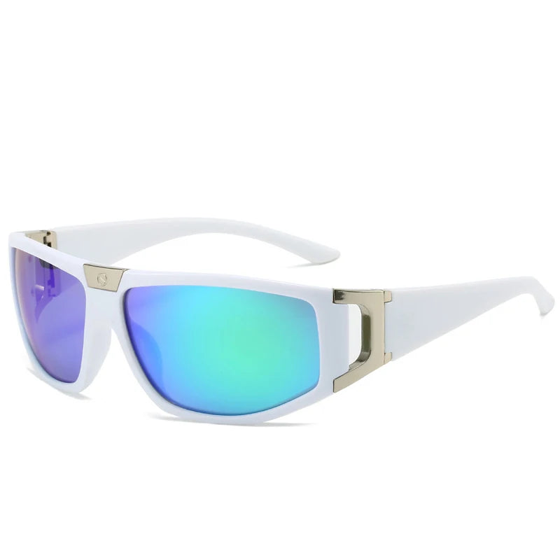 2025 New Men's Y2K Punk Rectangle Sunglasses Outdoor Cycling Sports Sun Glasses Women Vintage Shades Trendy Goggle Eyewear 2000S