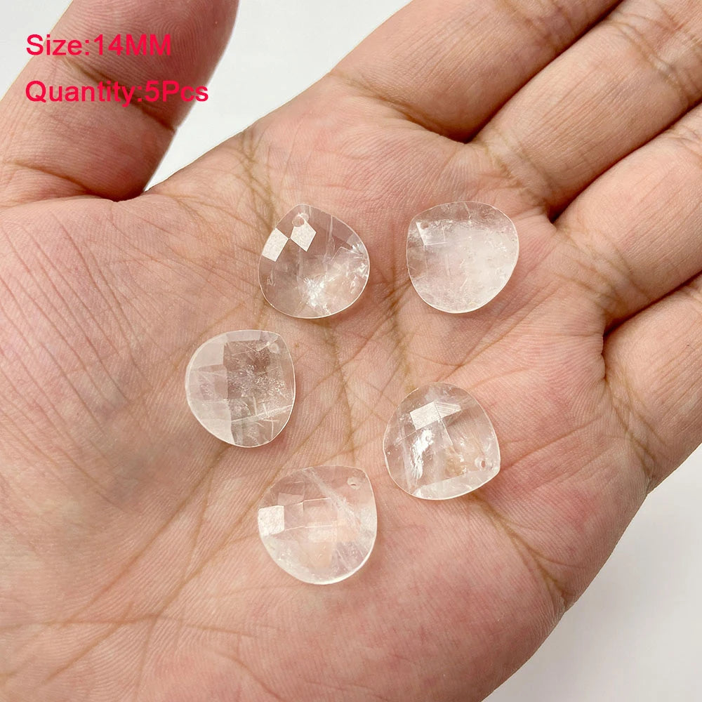 Wholesale Natural Stone Clear Quartz Crystals Beads Faceted Smooth Irregular Loose Bead For Jewelry Making Charm Accessories DIY