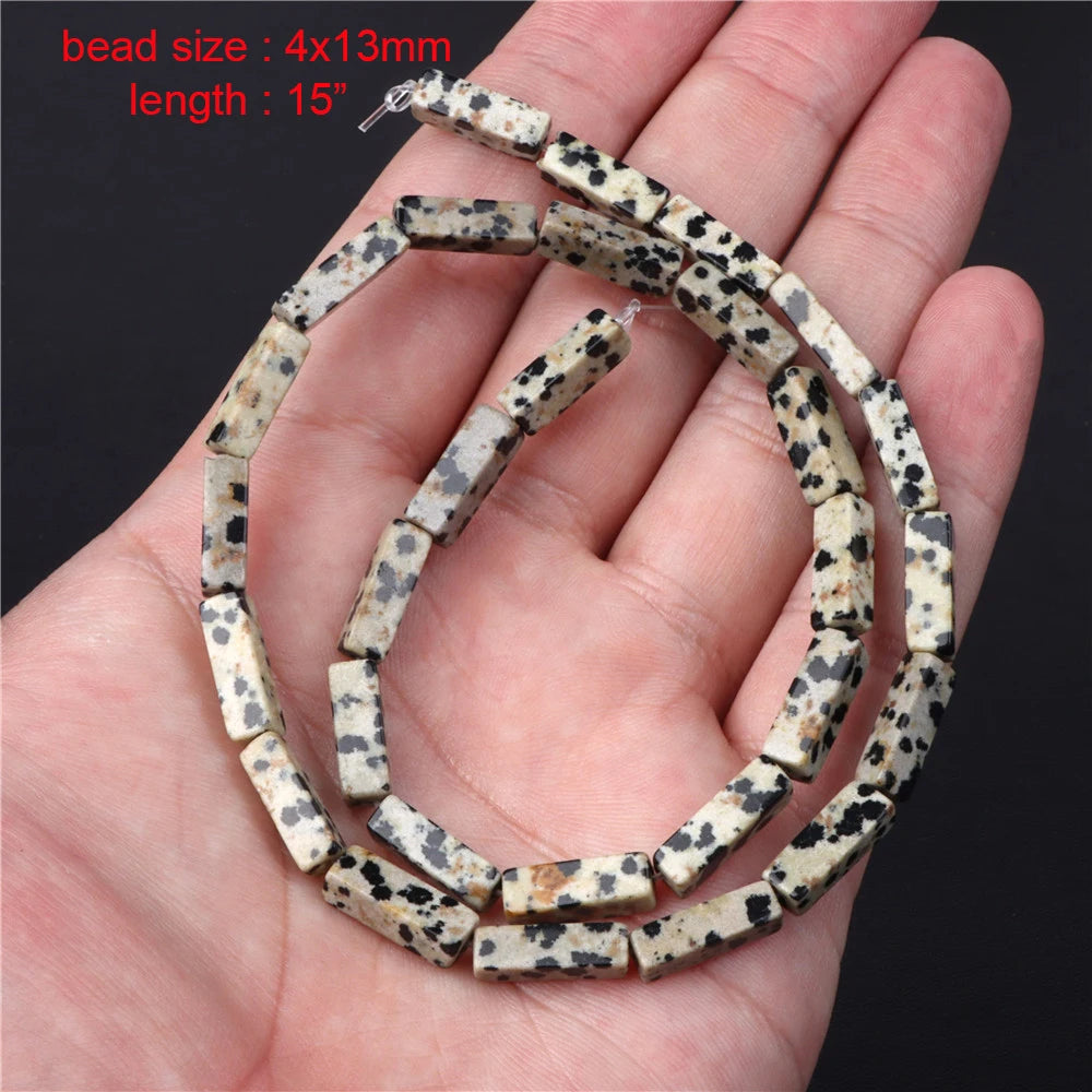 New Arrival Dalmation Jaspers Stone Bead Natural Spotted Stone Various Shape Loose Spacer Beads DIY Handmade Jewelry Accessories