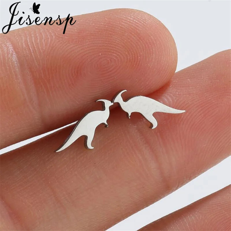 Jisensp Cute Bunny Rabbit Carrot Earrings Animal Stainless Steel Women Earrings Korean Fashion Jewelry for Girlfriend Gift