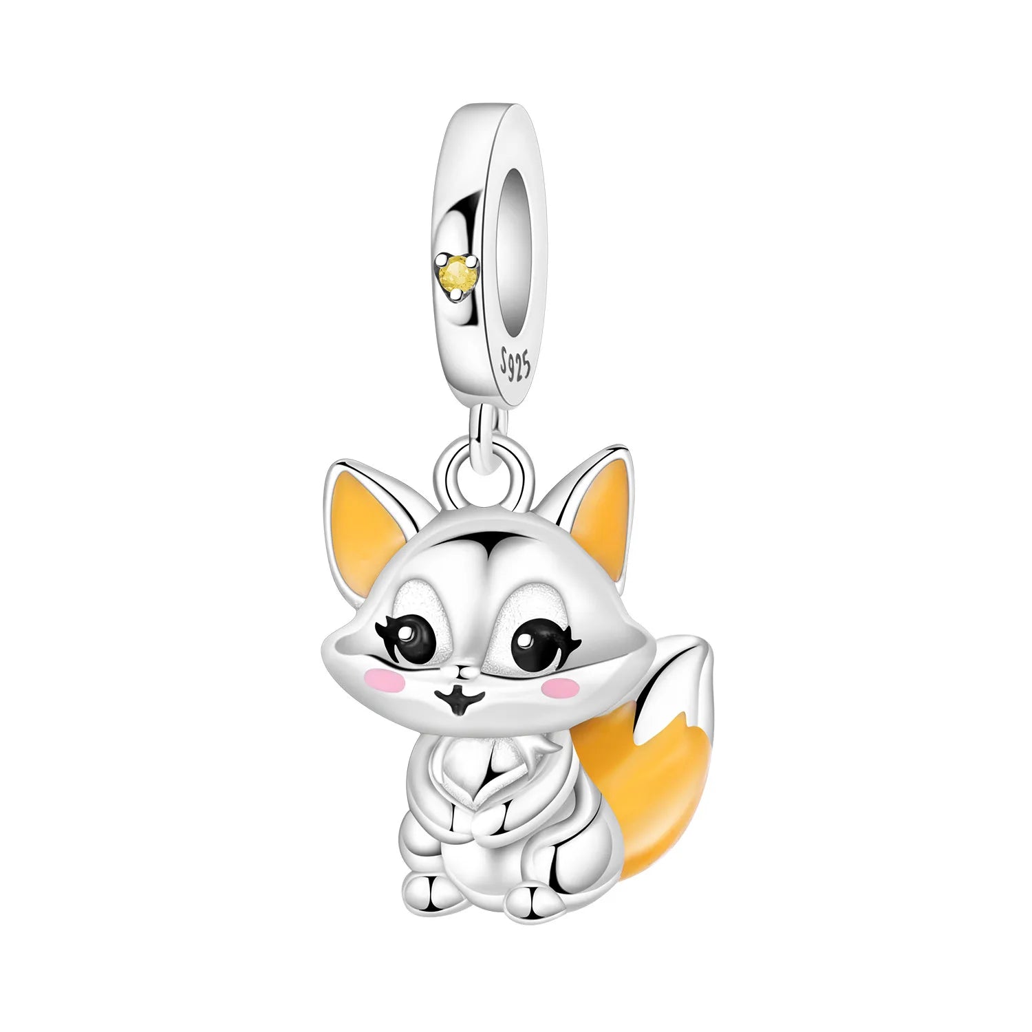 PANPOKI 925 Sterling Silver Cute Panda Animals Beads Original Pendants Bracelet Charm Jewelry Party DIY Trendy Gifts