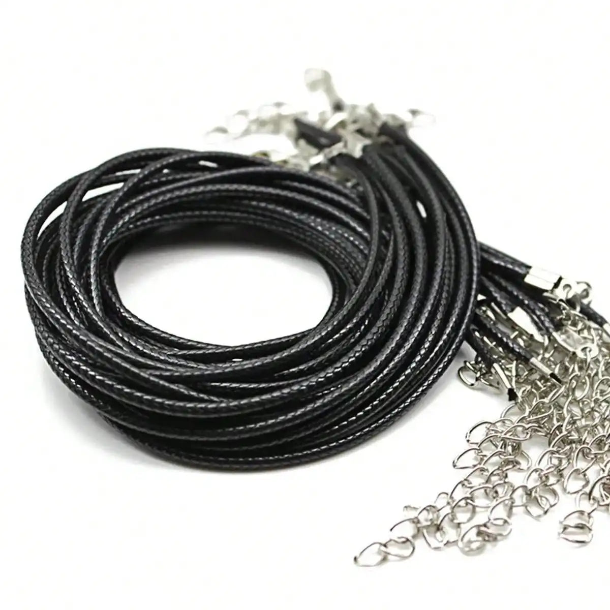 50 Pieces of Color Leather Rope Wax Rope Necklace Pendant Suitable for DIY Handmade Lobster Buckle Rope Jewelry Chain Accessorie