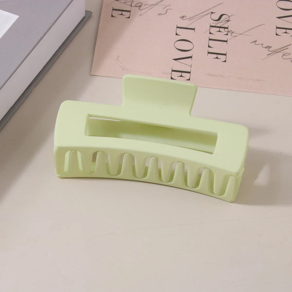 10.5CM Solid Hair Claw Elegant Hairpins Barrette Crab Hair Clips For Women Girls Korean Square Headwear Simple Hair Accessories