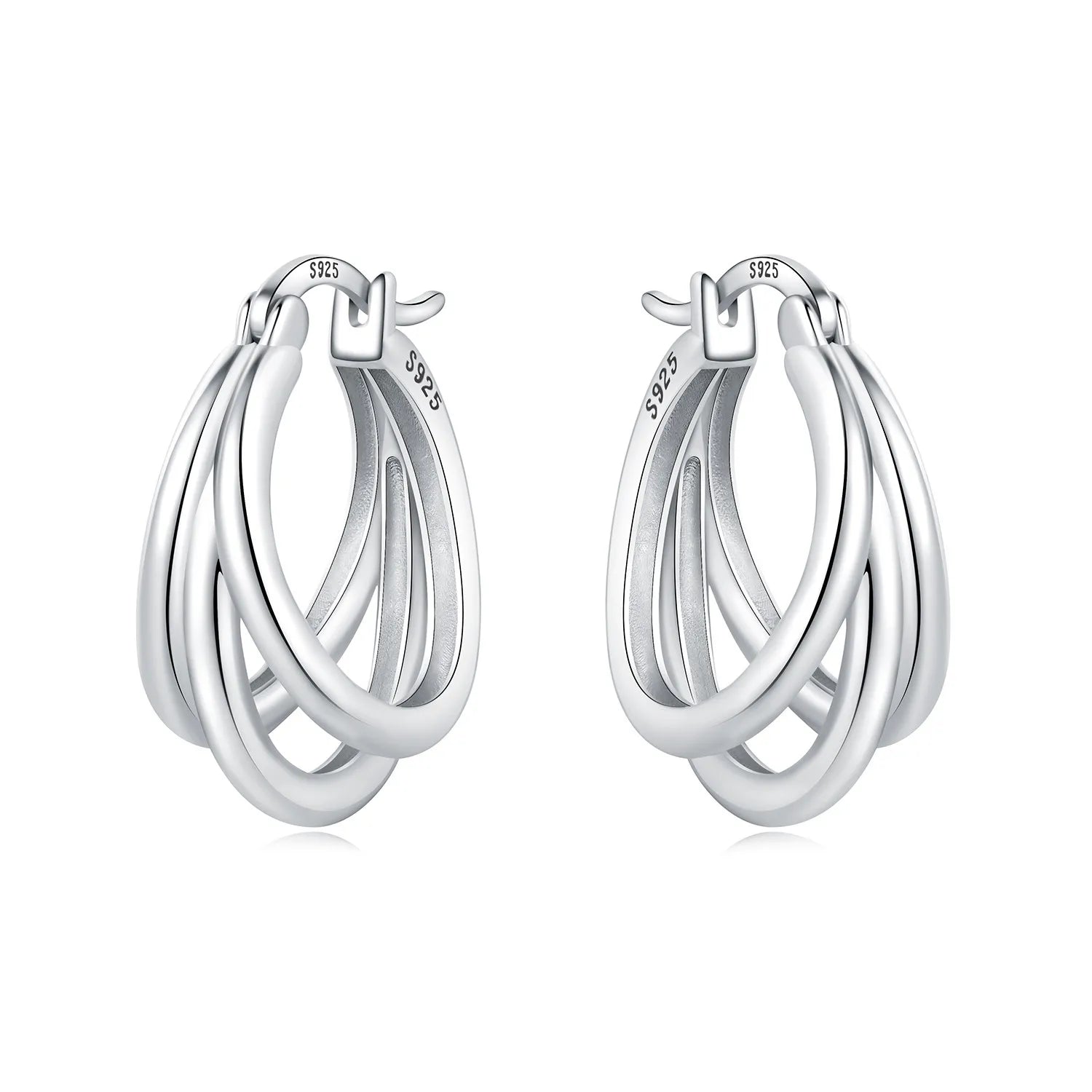 PANPOKI 925 Sterling Silver Vintage Carved Water Droplet Earrings Silver Hoop Earrings For Women Jewelry Original Party Gifts
