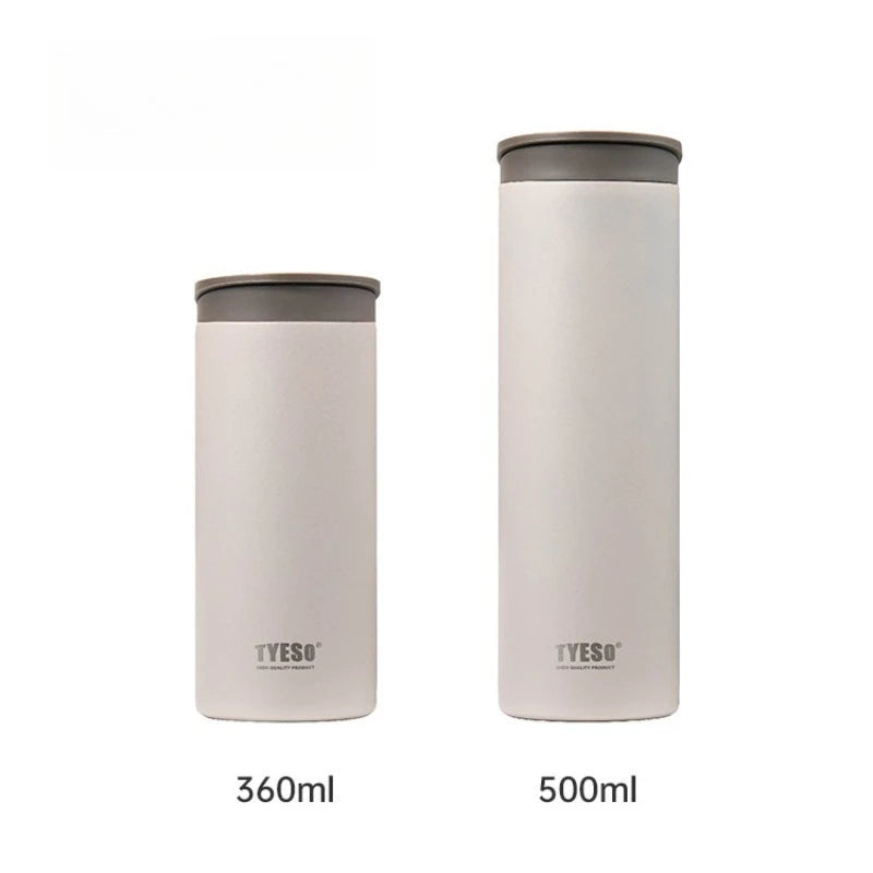 Tyeso 360ml/500ml Stainless Steel Vacuum Travel Mug Leak-Proof Car Coffee Cup Insulated Thermos Portable Water Bottle
