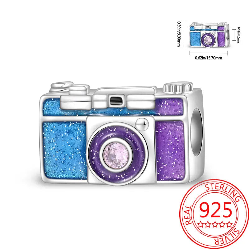 925 Sterling Silver Paris Tower Aircraft Travel Charm Pendant Beads Fit Charm Original Bracelet for Women Jewelry Making