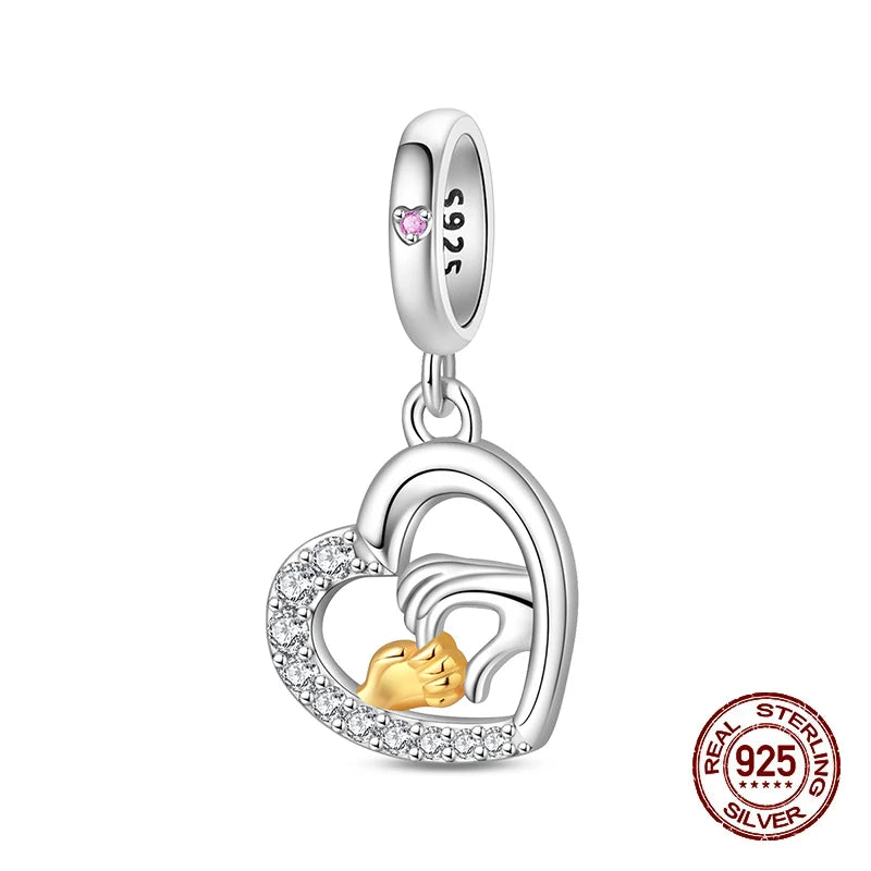Neue Charms-Perlen aus 100 % 925er Sterlingsilber – ideal als Geschenk zum Vatertag, Muttertag oder für andere Anlässe. Passen perfekt auf Armbänder und eignen sich auch hervorragend zum Selbermachen von Schmuck.