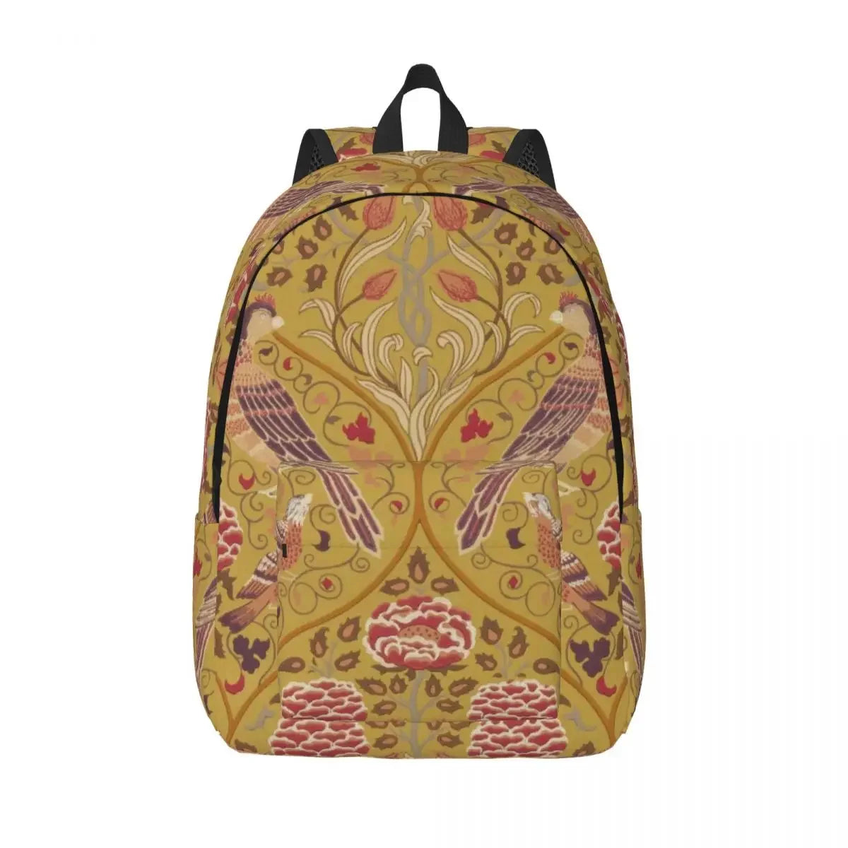 William Morris Art Canvas Backpacks for Women College School Students Bookbag Fits 15 Inch Laptop Floral Textile Pattern Bags