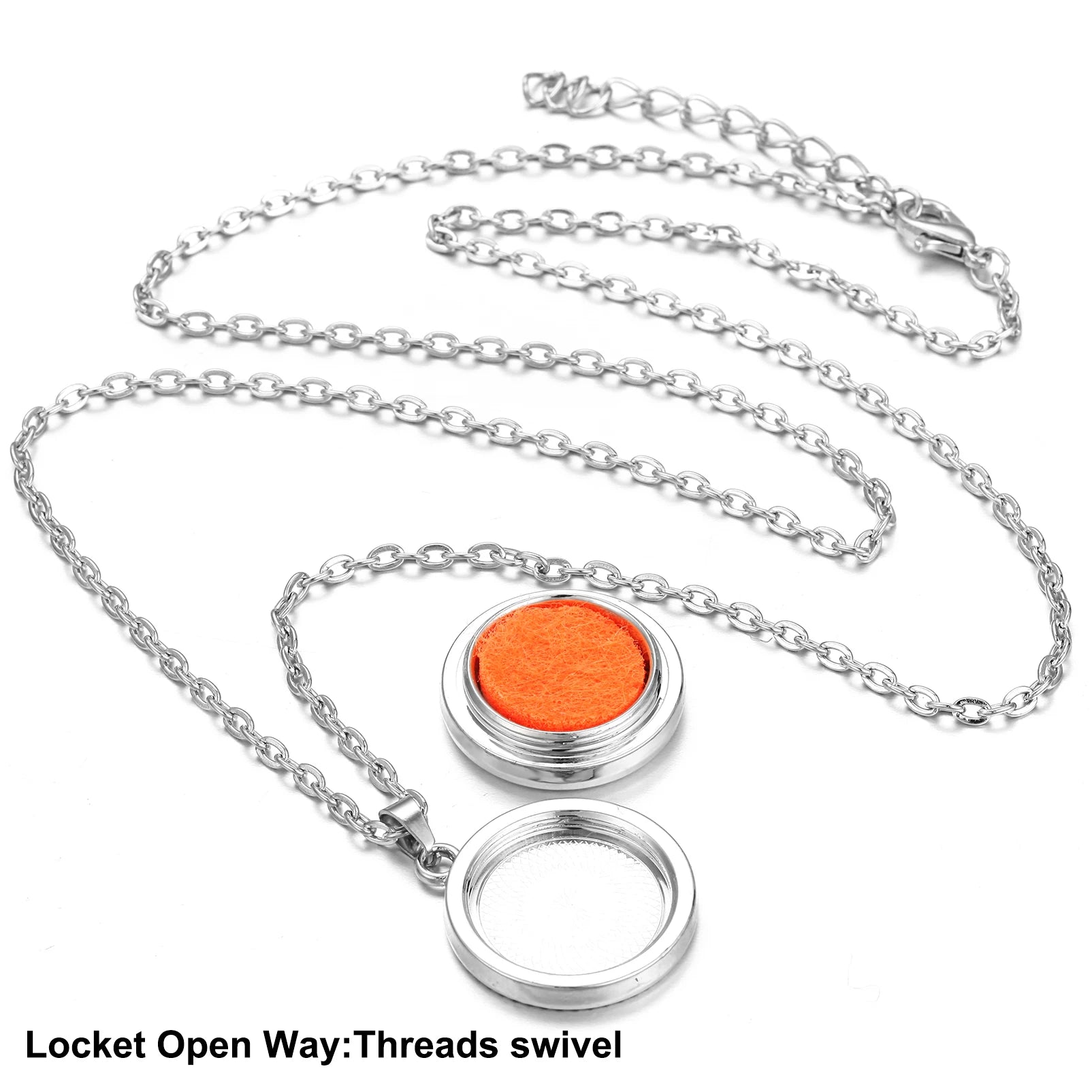 2023 New Aromatherapy Necklace Diffuser Pendant Aroma Jewelry Thread Rotate Open Locket Perfume Essential Oil Diffuser Necklace