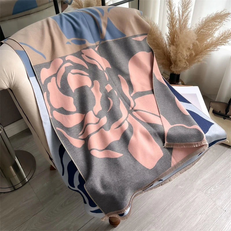 Cashmere Scarf for Women Thick Warm Winter Blanket Brand Female Luxury Quality Shawl Wrap Bufanda 2024 Poncho Echarpe Pashmina - Madeinsea©