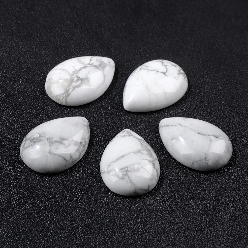 18X25MM Multi-color Natural Stone Cabochon Water Drop Shape Agat Quartz Opal Cabochons Stone For Jewelry Making DIY Accessories