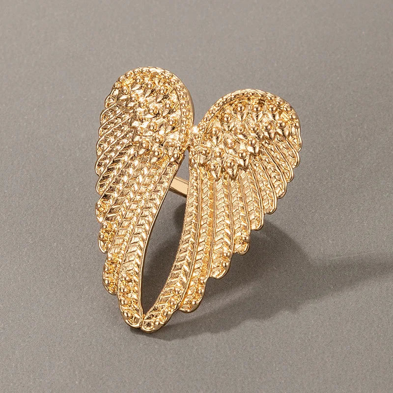 Retro Angel Wings Large Ring For Women Unisex Vintage Open Ring Punk Gothic Rock Hiphop Accessories Designer Jewelry Lovers Gift - Madeinsea©