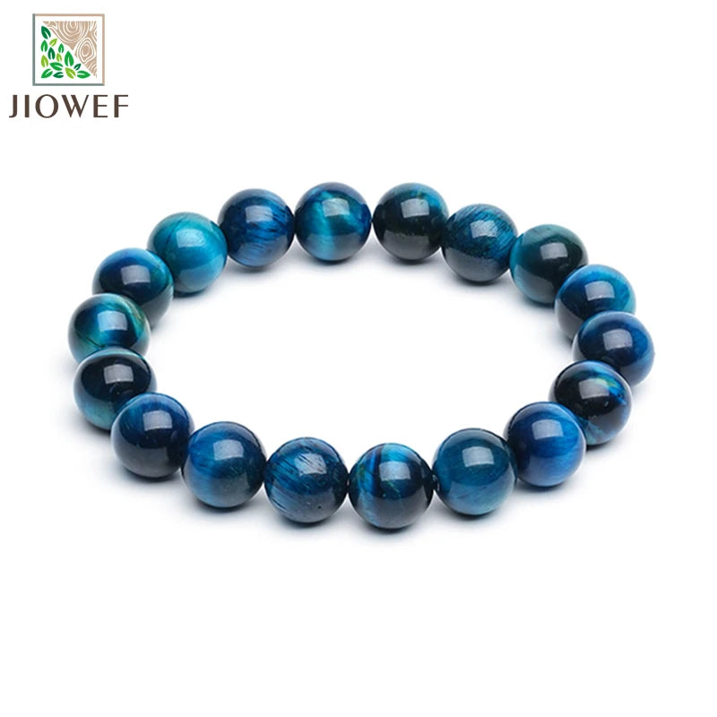 Natural Blue Tiger Eye Bracelet Made of Real Natural Stone Beads Body-Purifying Geniune for Women Pulsera Jewelry Wristband Gift