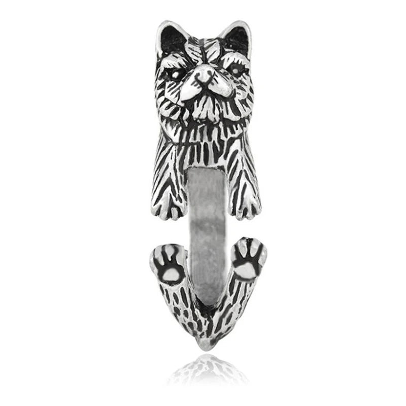 Vintage Brass Knuckle Pet Cat Ring Punk Cute Animal Anillos Couple Rings For Women Jewelry Bague Femme Men Anel Best Party Gift