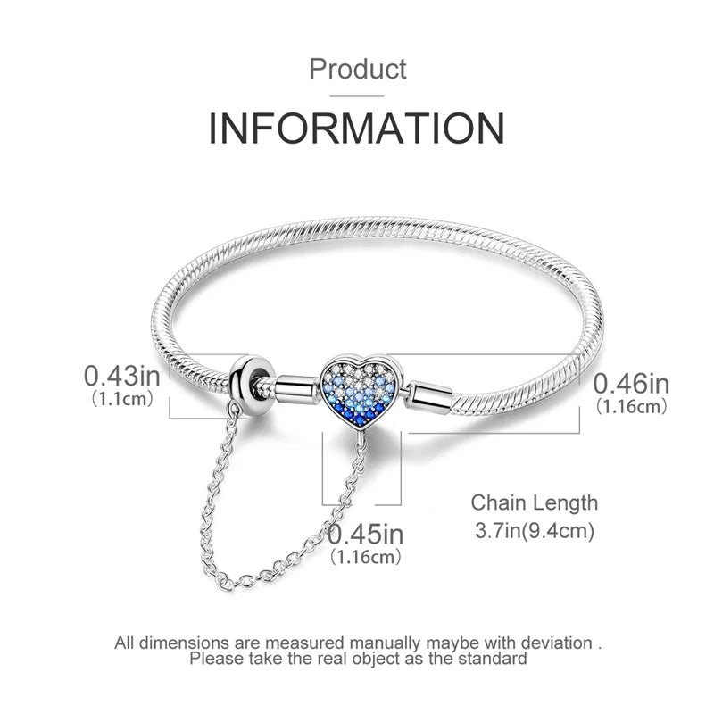 New Original 925 Sterling Silver Bracelet Heart Butterfly Bracelet For Women Fit Original Bracelet Charms Beads Jewelry DIY Gift