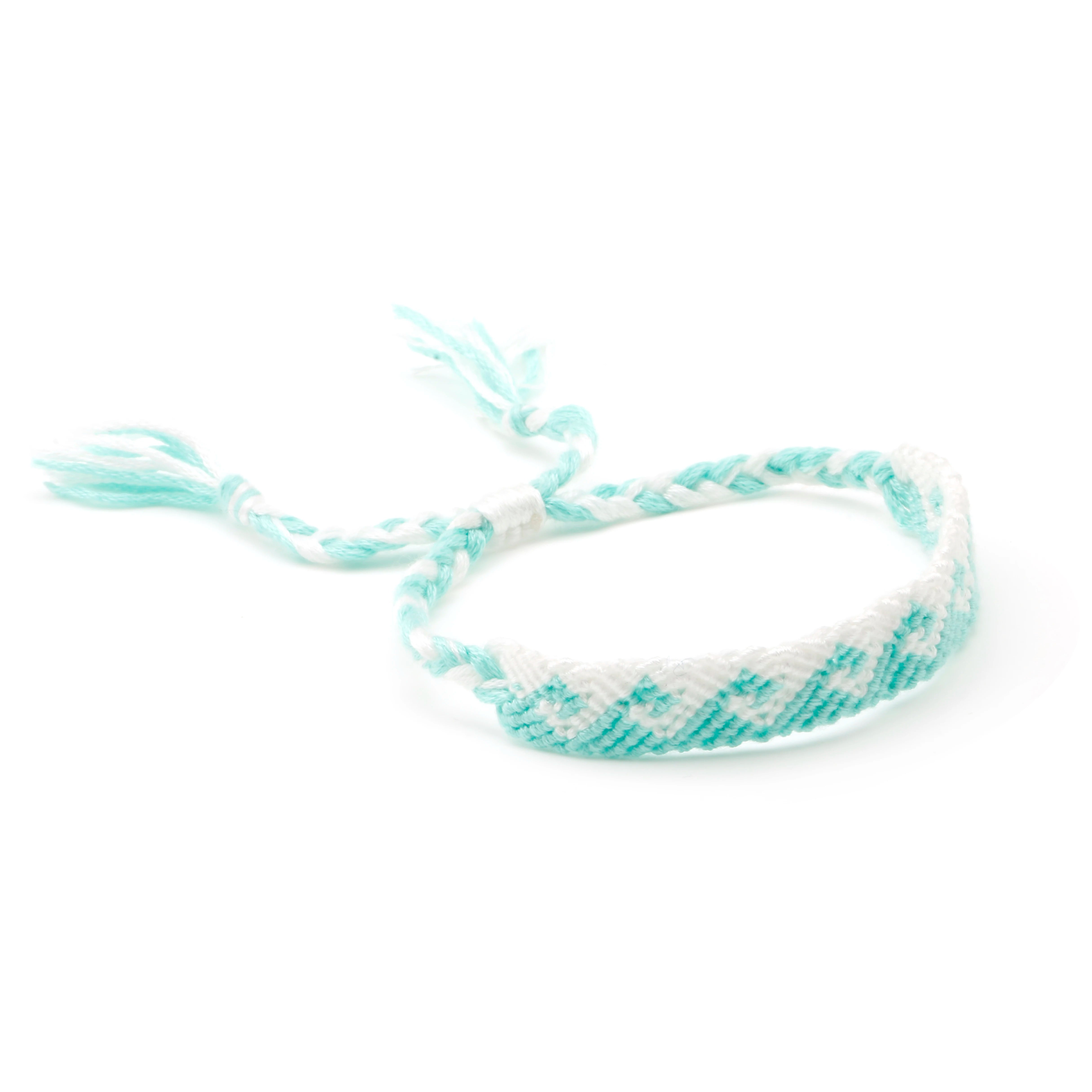 New Fashion Greek Wave Enbroidery String Handmade Bracelet Women Green&White Ripple Cord Handwoven Summer Jewelry Gift Present