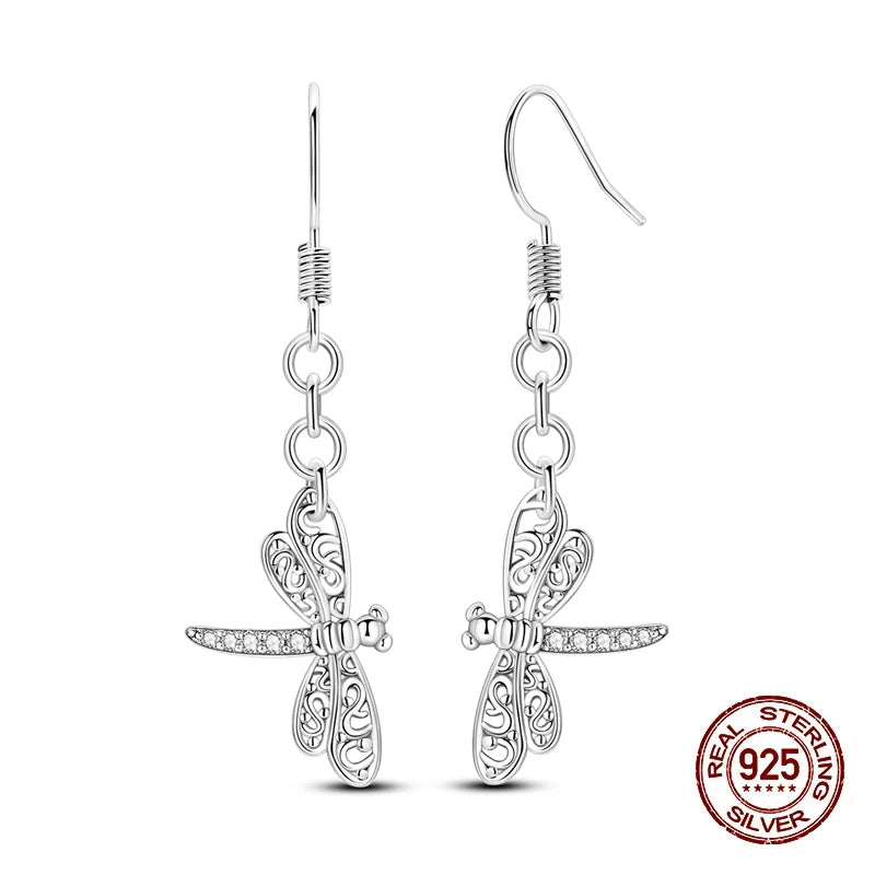 New Style 925 Sterling Silver Gemstone Lucky Four Leaf Clover Earrings Eardrop Simple Fine Jewelry Women Fashion Party Gift