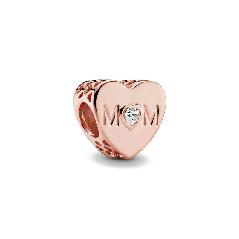 Hot Selling Rose Gold Series Leaf Bead Key Lock Pendant Suitable For European Original Bracelet DIY Exquisite Jewelry S925 Silve