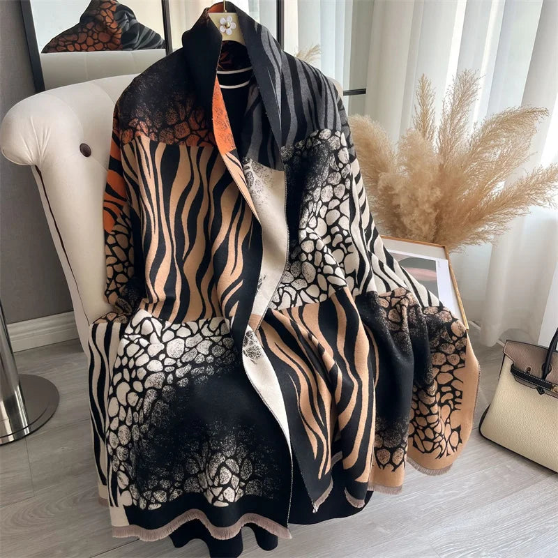 Cashmere Scarf for Women Thick Warm Winter Blanket Brand Female Luxury Quality Shawl Wrap Bufanda 2024 Poncho Echarpe Pashmina - Madeinsea©