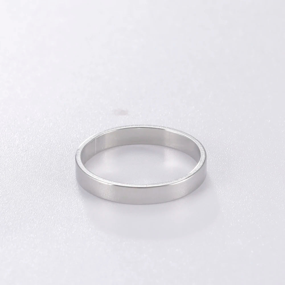 Alliances Dreamtimes Chic Simples Rondes pour Femmes et Hommes, 3 Couleurs, Acier Inoxydable, Bague de Fiançailles Femme, Cadeaux 2023, Bijoux