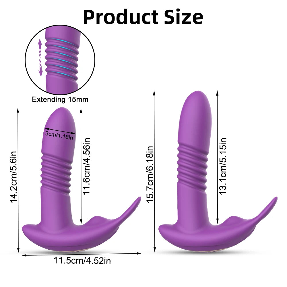 APP Bluetooth Thrusting Vibrator for Women Rotating Telescopic Dildo Remote Control G Spot Massage Clitoris Stimulator Sex Toy