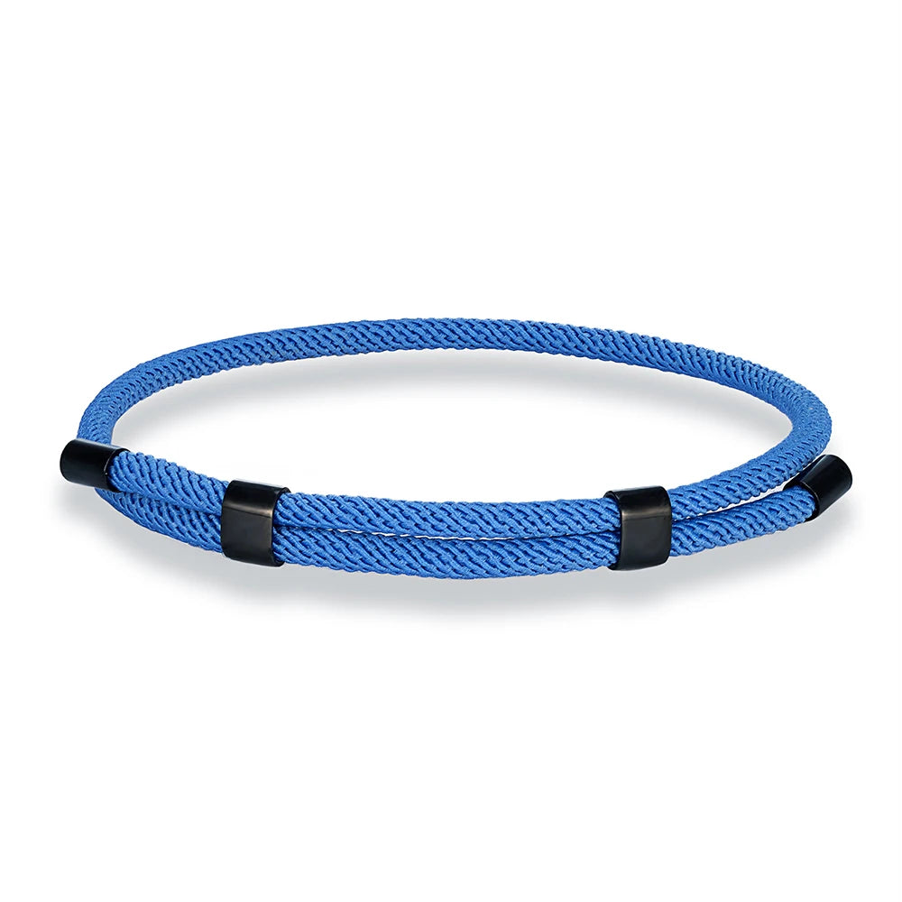 MKENDN Simple Style 3MM Men Women Adjustable Nautical Rope Bracelet Stainless Steel Buckle Accessories Waterproof Jewelry Gifts