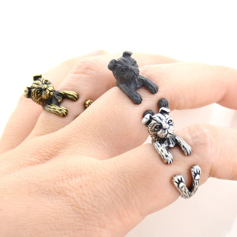 Retro Boho Animal Anel Cat Ring Men Punk Brass Knuckle Anillos Couple Rings For Women Girls Jewelry Pet Lover Gift Bijoux Femme