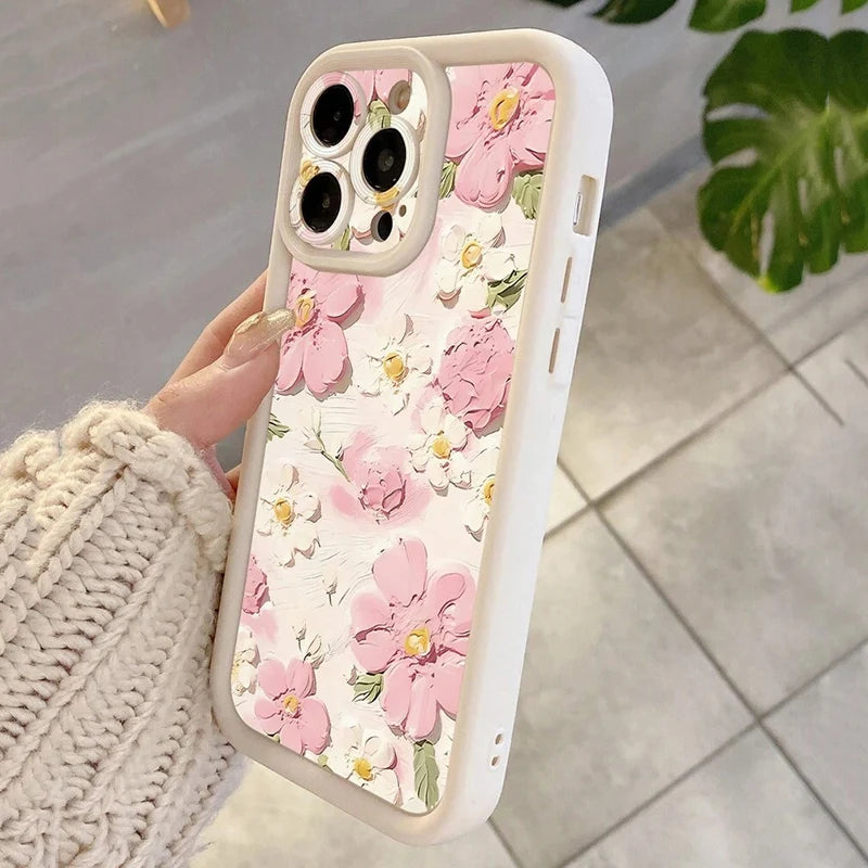 Summer Daisy Oil Painting Floral Phone Case For Xiaomi Poco X7 M6 X6 X5 X3 F6 F5 Pro Mi 13 12 11 Lite 5G 14T 14 13T 12TPRO Cover