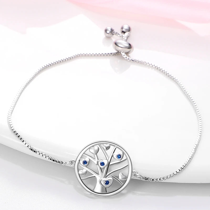 Charms 925 Silver Lucky Symbol Life Tree Zircon Bracelets Fortunate Bracelet Luxury Jewelry For Woman Romantic Birthday Jewelry