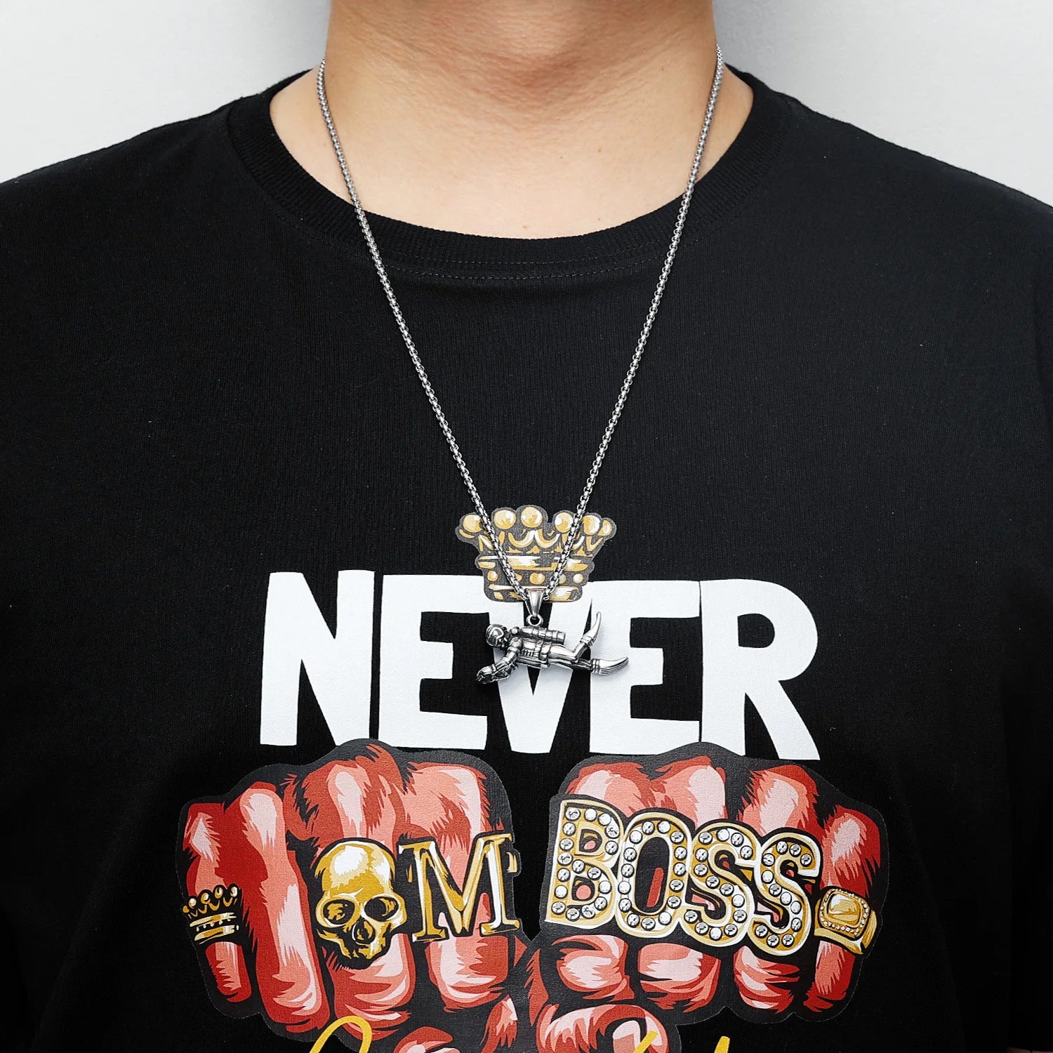 Kreative Taucher Halsketten Edelstahl Männer Trendy Hip Hop Rap Anhänger Kette Party für Freund Männlichen Schmuck Geschenk Dropshipping