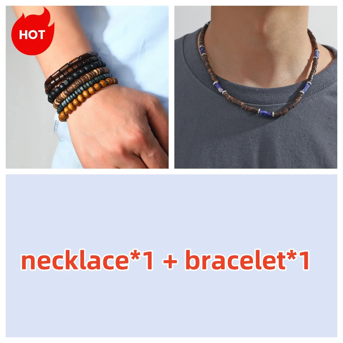 Wholesale Best-selling Multi-layer Buddha Bead Beaded Bracelets Men's Retro Style Multi-layer Elastic Thread Adjustable Wooden