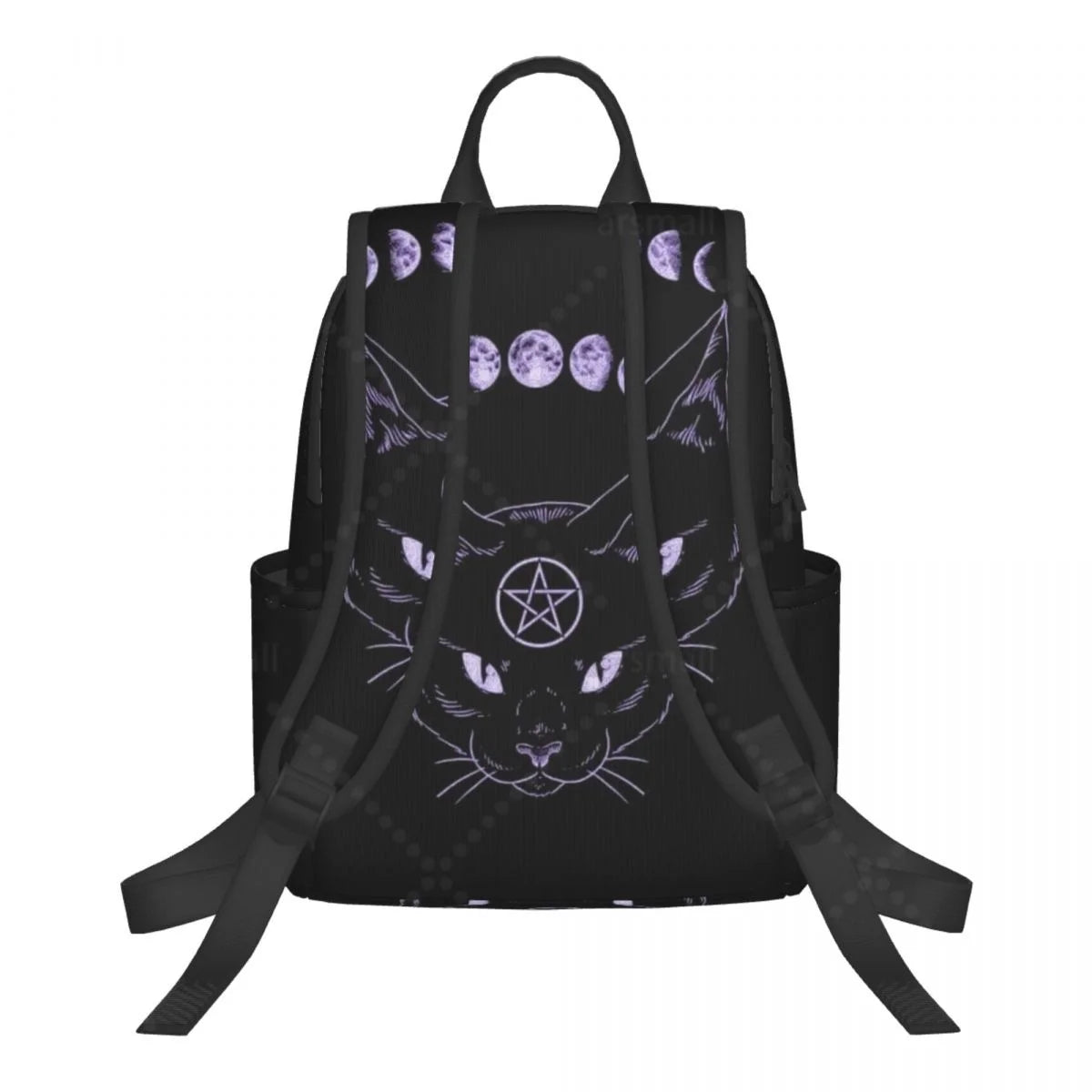 Black Hail Cat MoonTravel Backpack College Book Bag for Men Women Lightweight Casual Should Bags for Outdoor Sports Hiking