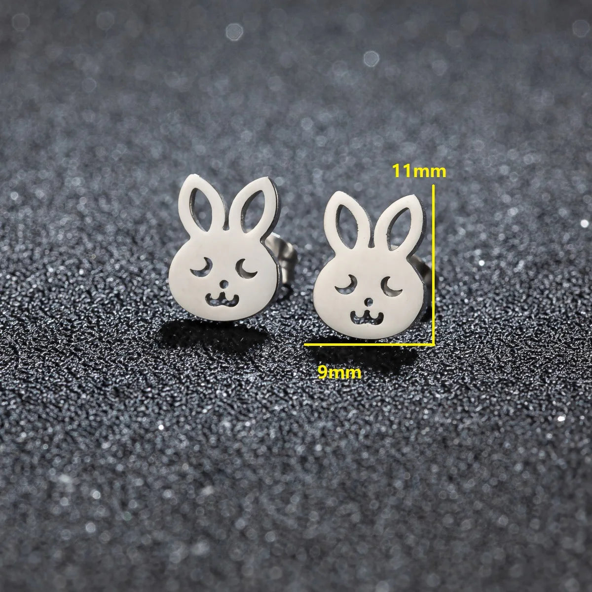 Cute Animal Paw Rabbit Carrot Stainless Steel Earrings Studs Woman Charms Trendy Jewelry Decoration Birthday Party Gift for Girl