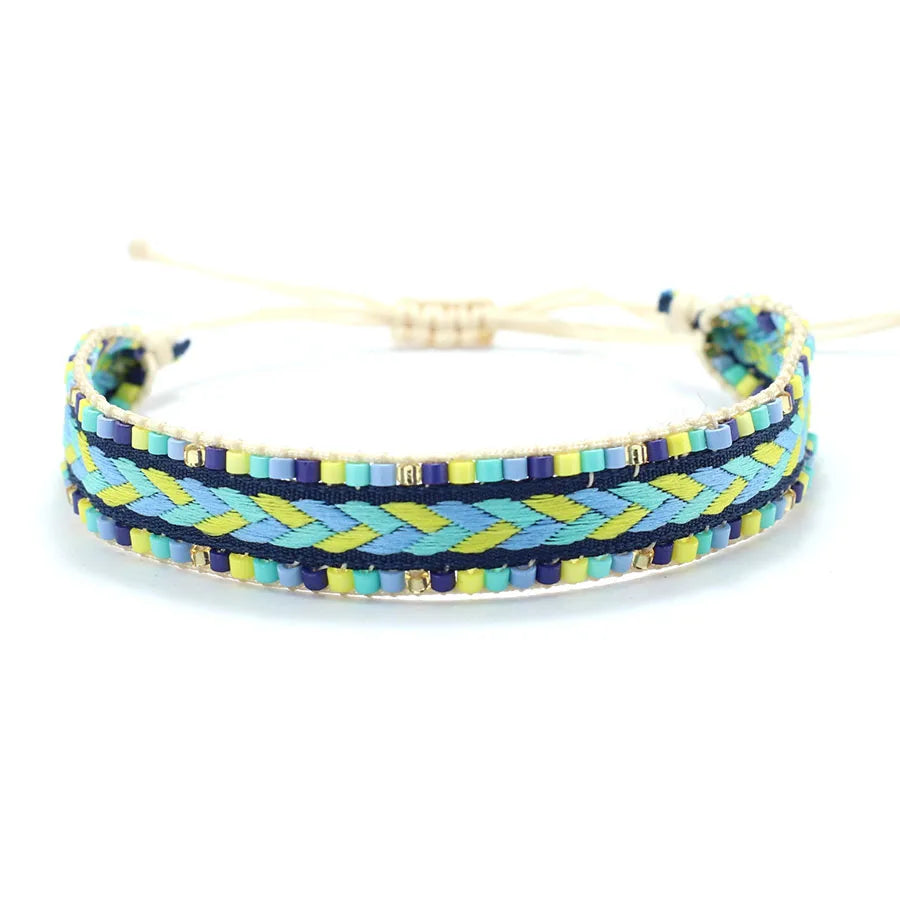 Bohemia Handmade Weaven String Bracelet Men Women Seed Beads Braclet Adjustable Ethnic Tibet Braslet Beach Leisure Pulseira Gift