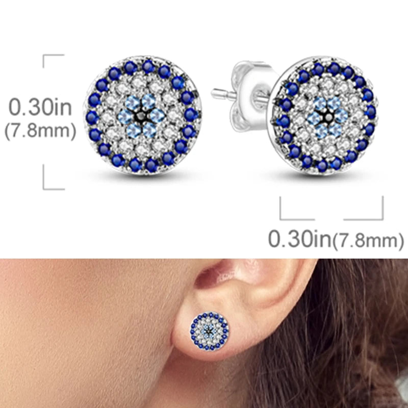 Earrings 925 Sterling Silver Stud Earrings Unicorn Star Zircon Stud Hoop Earrings For Women Girls Lovely Fashion Jewelry Gift