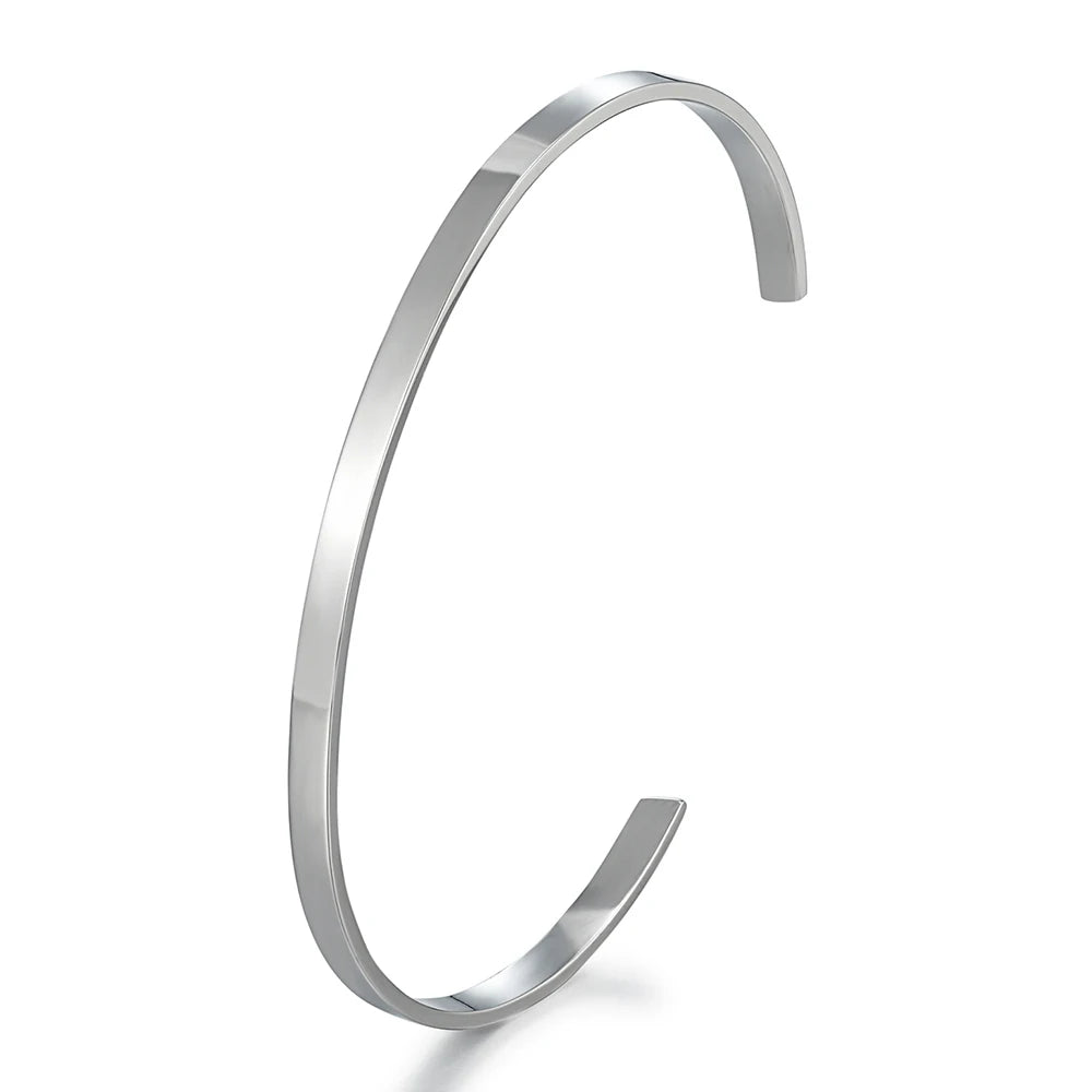 MKENDN Klassisches, leichtes Luxus-Armband aus Edelstahl – minimalistisches Unisex-Armband – Schmuckgeschenk für Paare