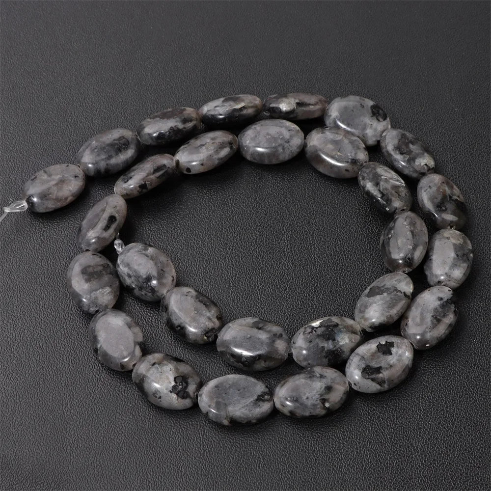 10x15mm Natural Stone Bead Flat Oval Shape Amazonite Rose Quartzs Amethysts Beads For Jewelry Making Necklace Bracelet Handmade