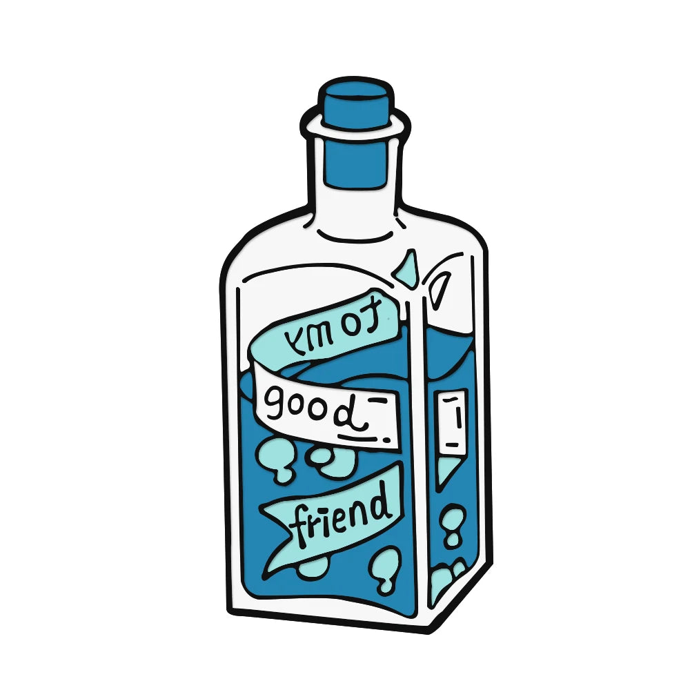 More Blue Starry Sky Enamel Pin Beatiful Drift Bottle Brooches Kid Backpack Decoration Jewelry Space Lover Collection Badge Pin