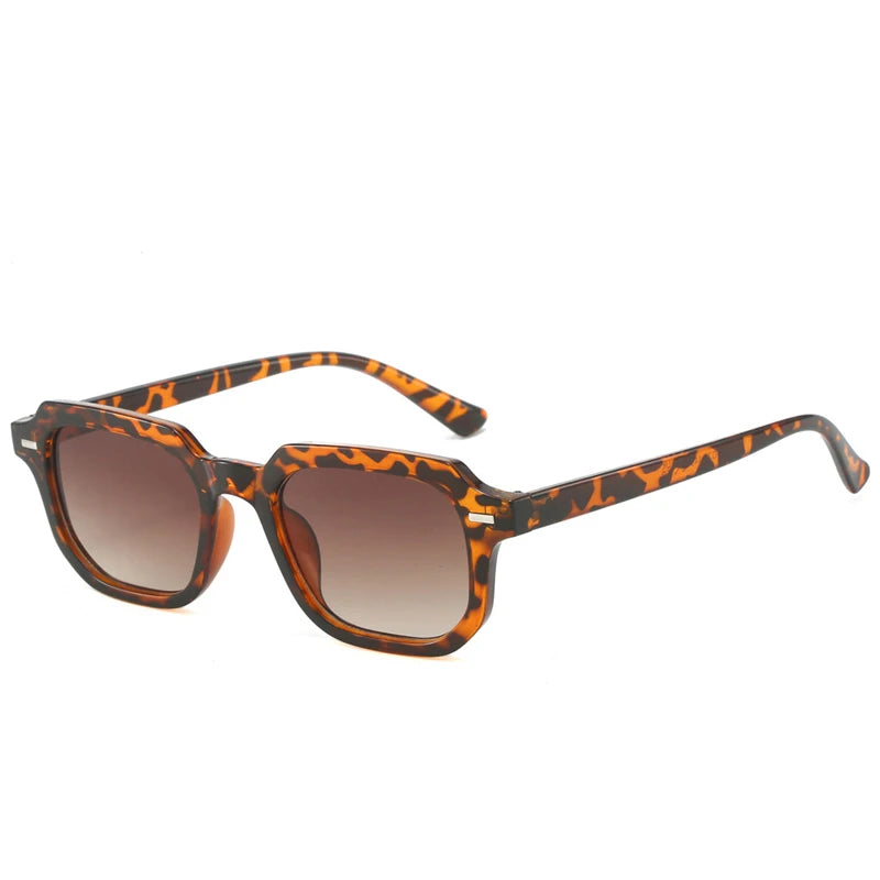 Luxus Marke Design Fashion Square Sonnenbrille Frauen Retro Nieten Dekoration Gradienten Shades UV400 Männer Leopard Blau Sonnenbrille