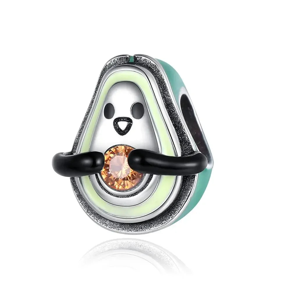 925 Sterling Silver Health Avocado Banana Tomato Charm Pendant Fit Charm Original Bracelet Made for Women Jewelry Making