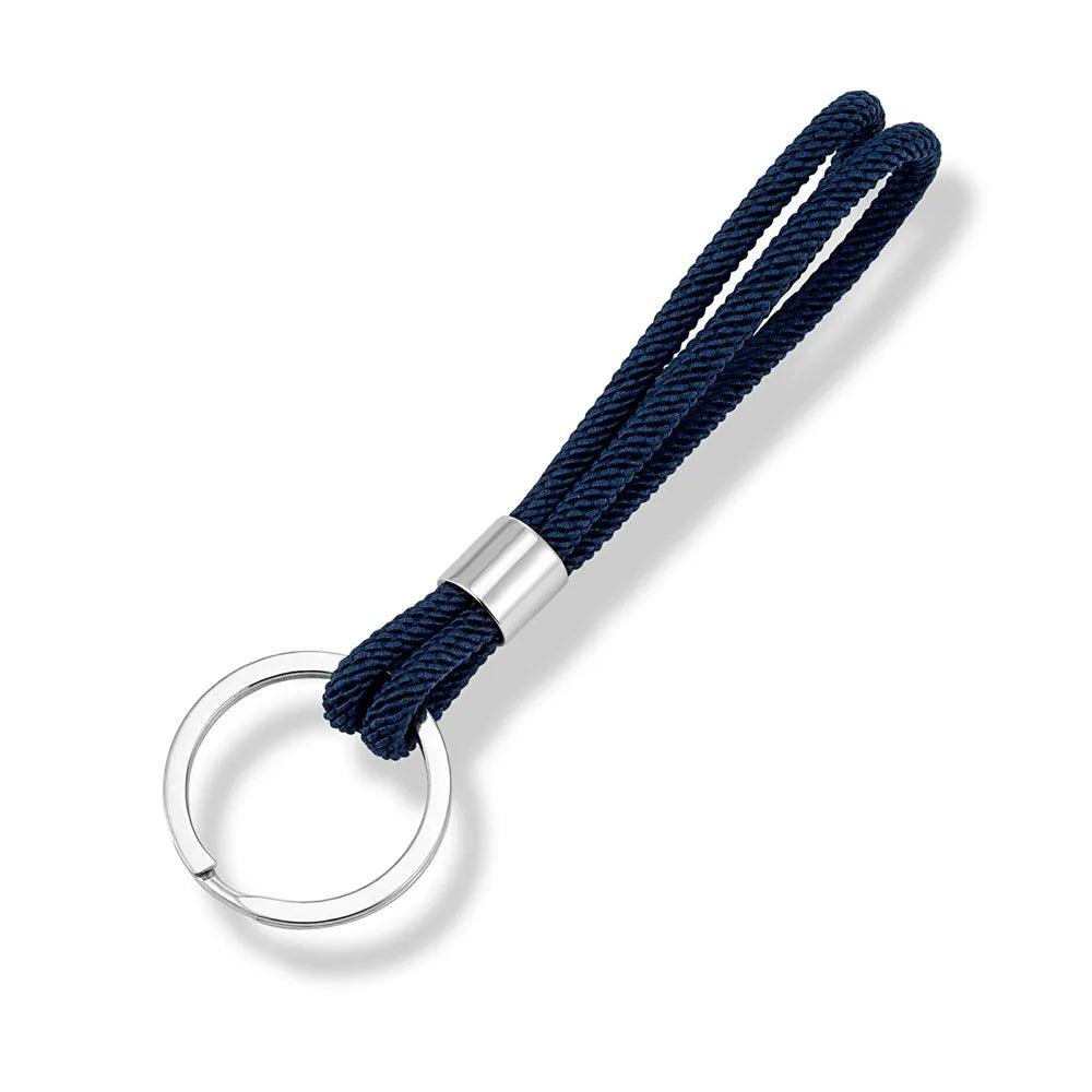MKENDN Handmade Simple Waterproof Nautical Rope Keychain Outdoor Rock Climbing Camping Rescue Emergency Survival Rope Metal Gift