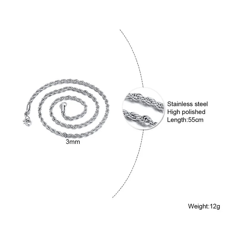 Vnox Mens Cross Necklaces, Stainless Steel Layered Plain Cross Pendant, Rope Box Chain Necklace, Simple Prayer Jesus Collar