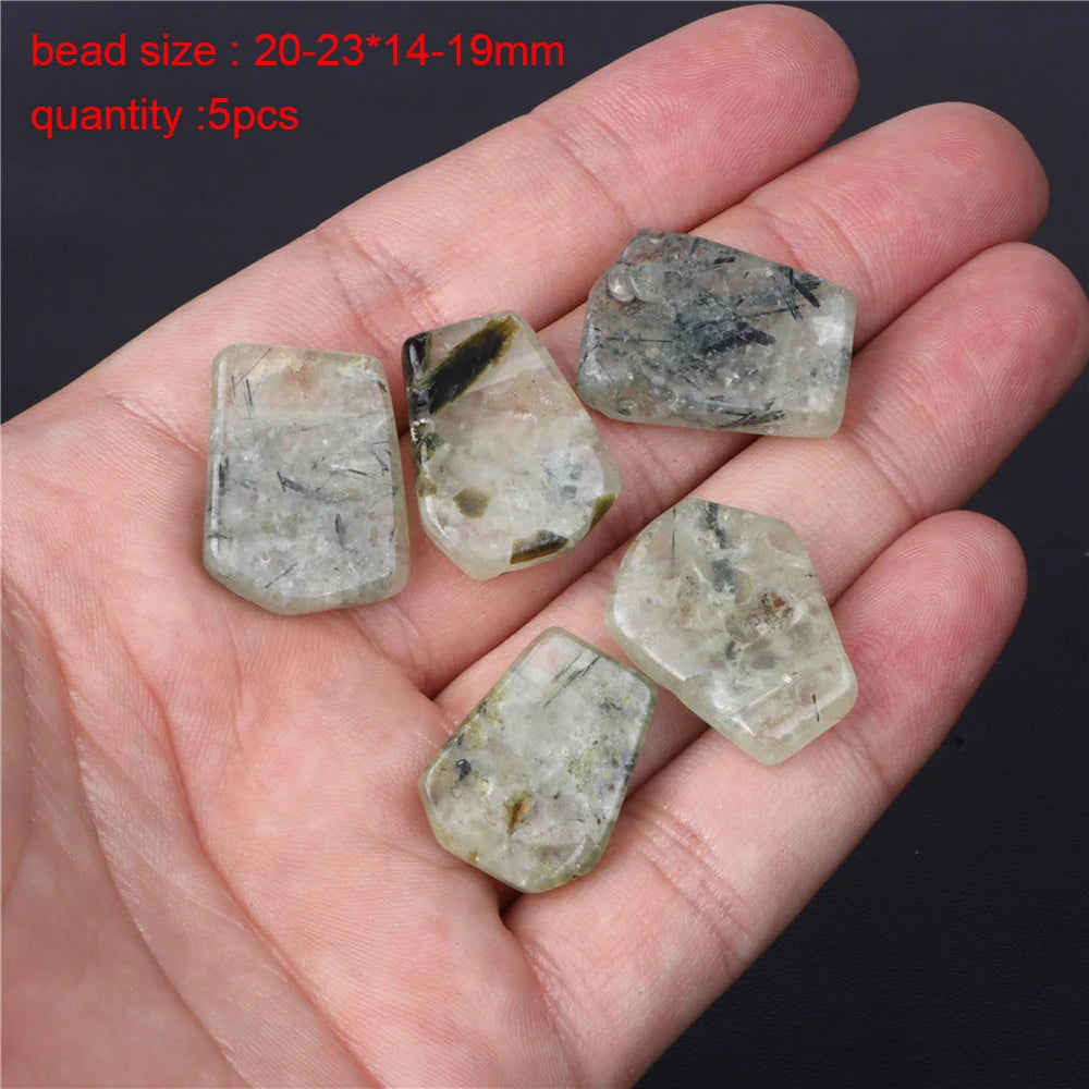 Natural Stone Beads Green Prehnites Round Faceted Loose Spacer Raw Chip Bead For Jewelry Making Needlework Diy Bracelet Necklace