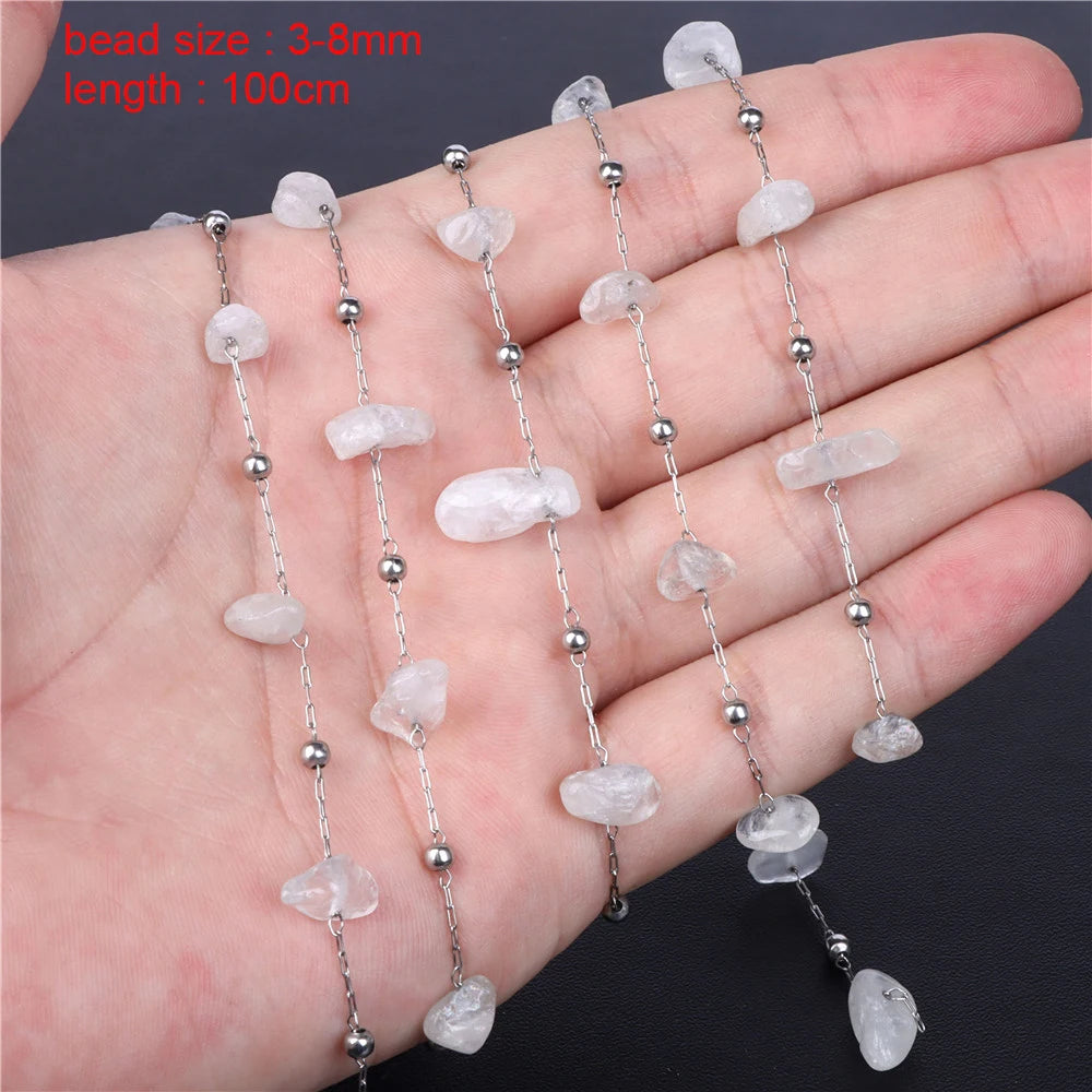 New Natural Stone Bead Clear Quartz Crystal Smooth Matte Faceted Spacer Beads DIY Handmade Bracelet Earrings For Jewelry Making