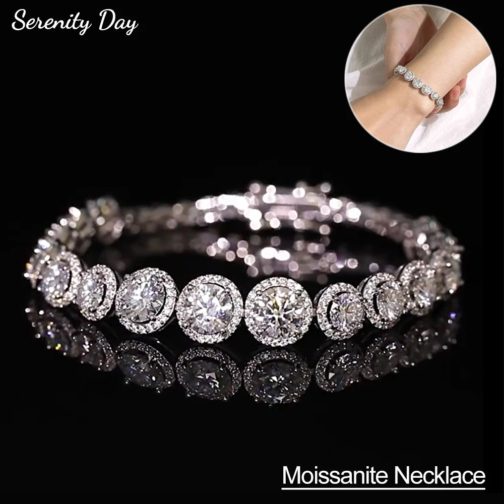 Serenity 6.5mm D Color Moissanite Tennis Bracelet For Women Gift S925 Sterling Silver Sparkling Lab Diamond Hand Chain Jewelry - Madeinsea©