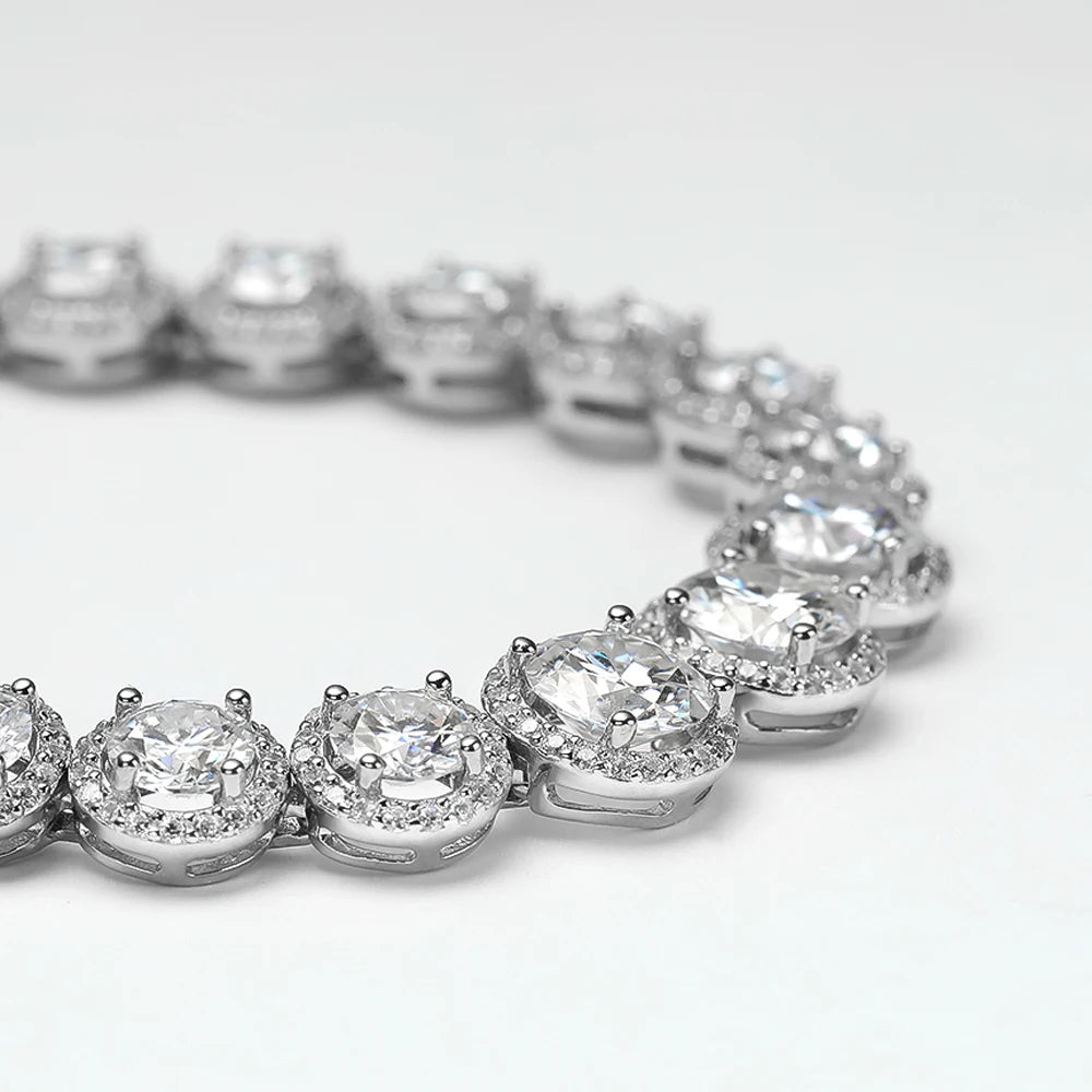 Serenity 6.5mm D Color Moissanite Tennis Bracelet For Women Gift S925 Sterling Silver Sparkling Lab Diamond Hand Chain Jewelry - Madeinsea©