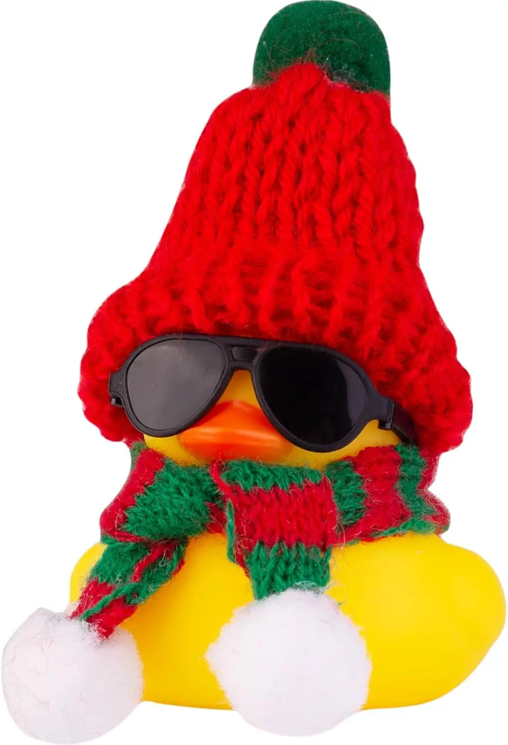 Rubber Duck Car Ornaments Winter Duck Car Dashboard Decorations for Christmas Decor and Home Decorations with Mini Hat Scarf