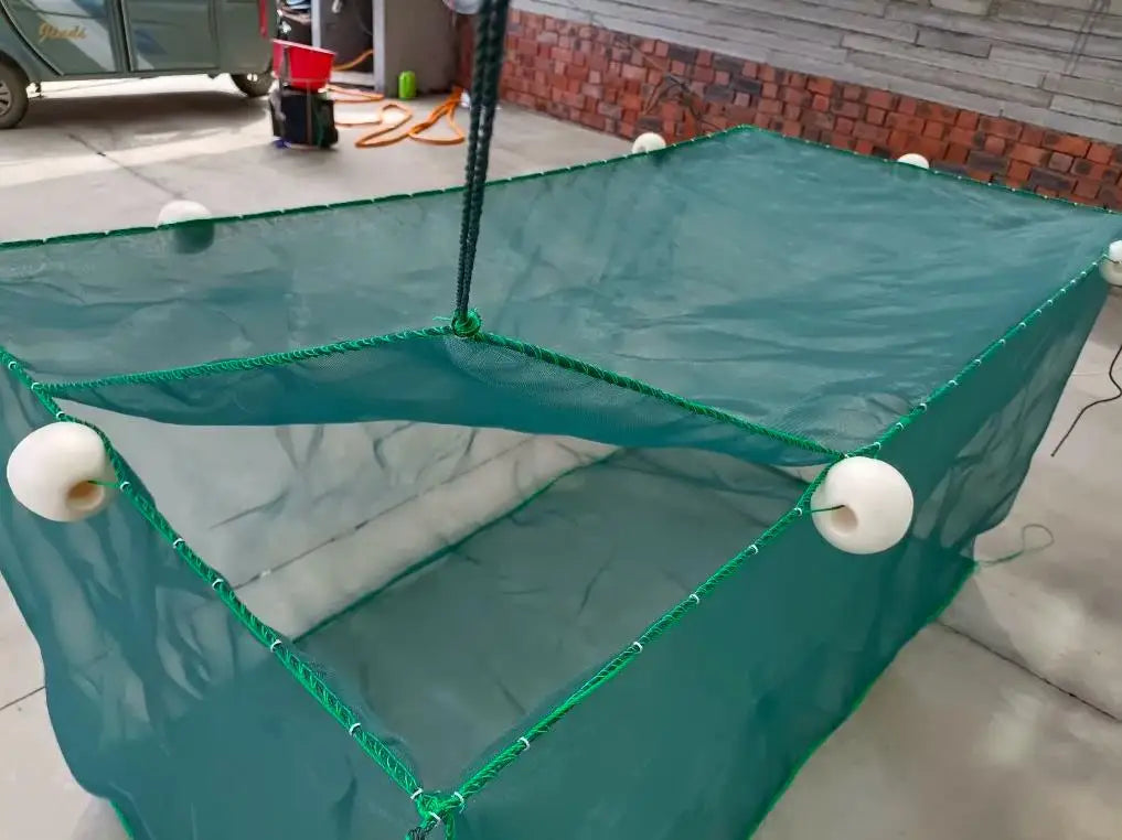 Lawaia Fish Net Cage Netting Fish Breeding Cage with Cover Crayfish Network Stake Net Pond Fish Farming Aquaculture Small Mesh